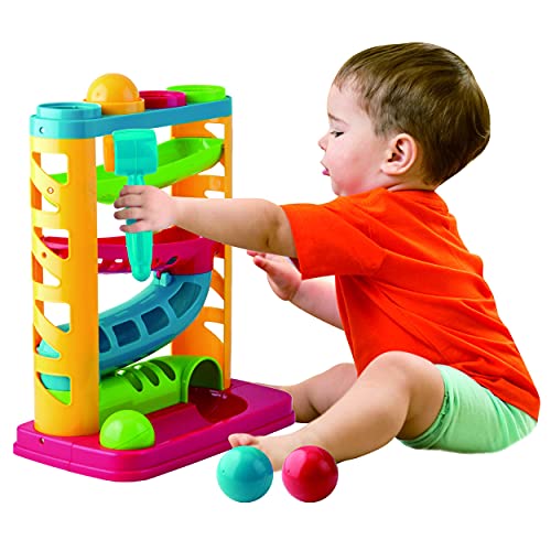 Tippi Pound a Ball Racer - Juguete para soltar Bolas para bebés o niños pequeños - Martillo y 4 Pelotas de Juego - Adecuado a Partir de 12 Meses +