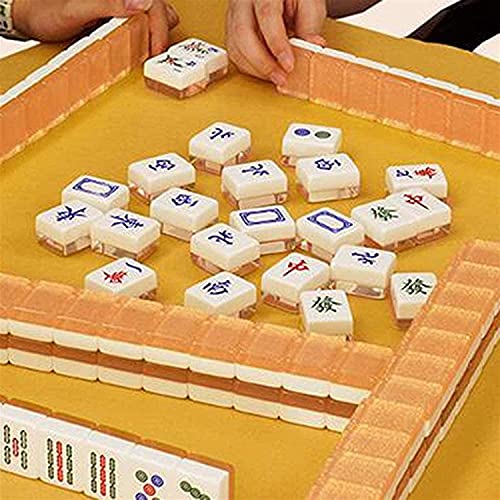 Tiyabdu Juegos de azulejos más nuevos Mahjong Set Antifall y Wearresistant Chinese Mahjong Recolección Familia Caja de aluminio Mahjong China tradicional Mahjong (Color: Photo Color, Tamaño: 4.2 * 3.2