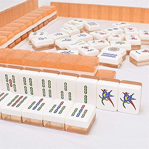 Tiyabdu Juegos de azulejos más nuevos Mahjong Set Antifall y Wearresistant Chinese Mahjong Recolección Familia Caja de aluminio Mahjong China tradicional Mahjong (Color: Photo Color, Tamaño: 4.2 * 3.2