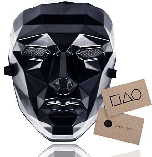 TK Gruppe Timo Klingler The Game Mask - + 1x carta de juego para Halloween, Mardi Gras y Carnaval como disfraz para hombres y mujeres