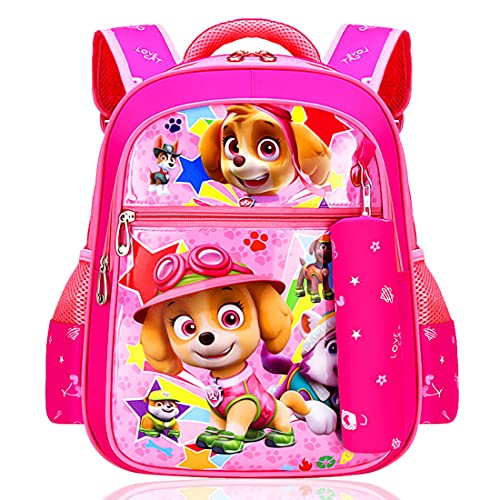 Tomicy Mochilas Infantiles Guarderia Mochilas Infantiles Patrulla Canina Bolsas Escolares De Dibujos Animados para Niñas Y Niños De 3 A 6 Años Bolsa para La Escuela Rosado