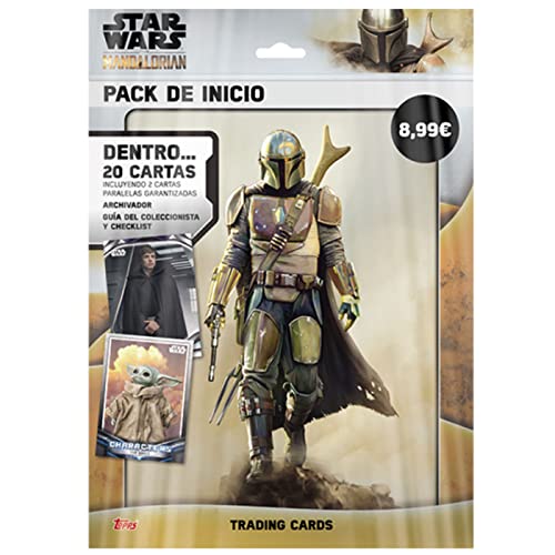 Topps Pack de Inicio Star Wars Mandalorian Trading Cards Colección Oficial de Cartas, Incluye 20 Cartas