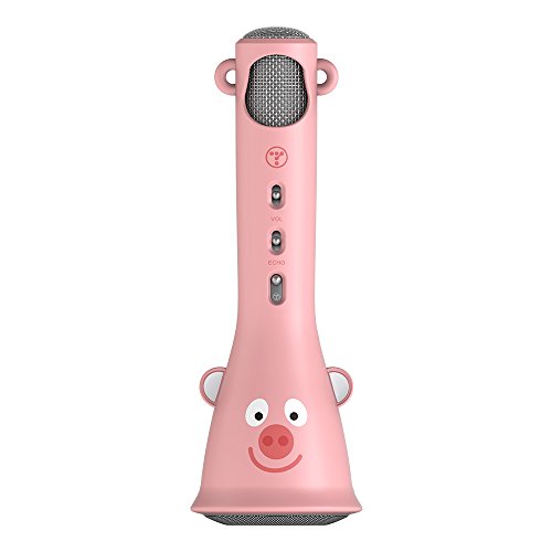 TOSING X3 Karaoke Micrófono para niños inalámbrico Micrófono Singing Machine compatible con iPhone/iPad/Tablet/teléfono inteligente Android, el mejor regalo para niños y niñas cumpleaños (Rosado)