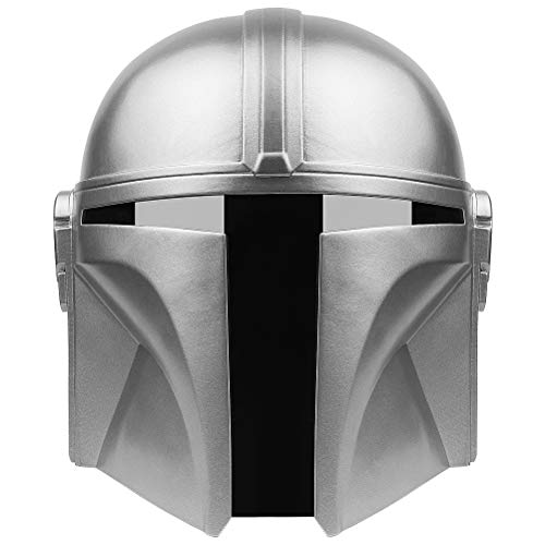 TOSOTO Casco Mandalorian, Casco de Halloween Accesorios de Fiesta de Cosplay Cubierta Facial Coleccionable Máscara de PVC de Cara Completa para Adultos Regalo para Niños y Adultos