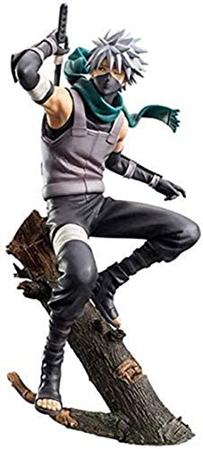 TOSRB 2Piezas Naruto Hatake Kakashi Figura Estatua ? Kakashi con máscara ? 21cm ?8.2 Pulgadas? ? Colección de Regalos de cumpleaños para niños y Adultos Modelo de Juguete