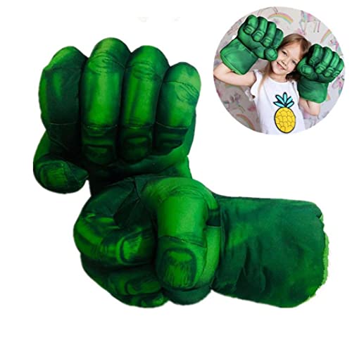 TOSSPER 2 Unids/Par Fiesta Superhéroe Traje Hulk Manos Guantes Boxeo Guantes para Niños Niños Niños Divertidos Juguetes Guante Verde