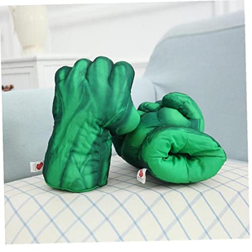 TOSSPER 2 Unids/Par Fiesta Superhéroe Traje Hulk Manos Guantes Boxeo Guantes para Niños Niños Niños Divertidos Juguetes Guante Verde