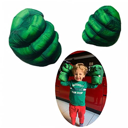 TOSSPER 2 Unids/Par Fiesta Superhéroe Traje Hulk Manos Guantes Boxeo Guantes para Niños Niños Niños Divertidos Juguetes Guante Verde