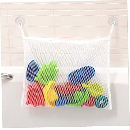 TOSSPER Malla Basket Baby Kids Bañera Juguete De Red Portaobjetos Plegable Bolso Colgante Organizador para Baño