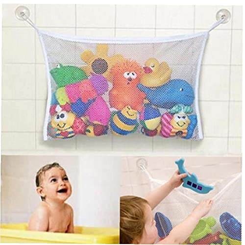 TOSSPER Malla Basket Baby Kids Bañera Juguete De Red Portaobjetos Plegable Bolso Colgante Organizador para Baño