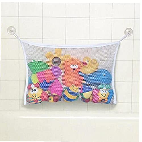 TOSSPER Malla Basket Baby Kids Bañera Juguete De Red Portaobjetos Plegable Bolso Colgante Organizador para Baño