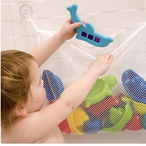 TOSSPER Malla Basket Baby Kids Bañera Juguete De Red Portaobjetos Plegable Bolso Colgante Organizador para Baño