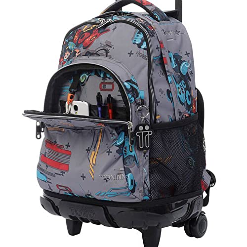 TOTTO Morral Rue Bomper Renglones Mochila con Ruedas, Adultos Unisex, Gris (Gris), Talla Única