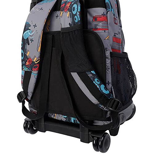 TOTTO Morral Rue Bomper Renglones Mochila con Ruedas, Adultos Unisex, Gris (Gris), Talla Única