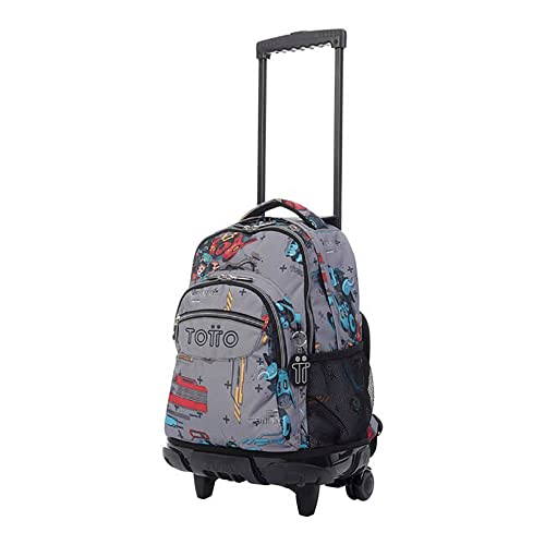 TOTTO Morral Rue Bomper Renglones Mochila con Ruedas, Adultos Unisex, Gris (Gris), Talla Única