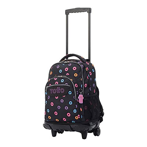 TOTTO Morral Rue Bomper Renglones Mochila con Ruedas, Adultos Unisex, Negro (Negro), Talla Única