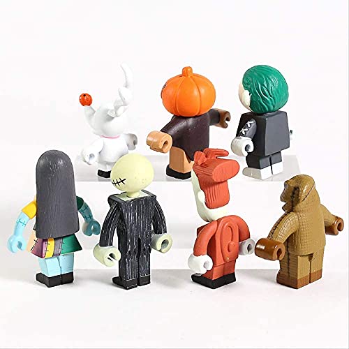 TQGG La Pesadilla Antes de Navidad Jack Skellington Sally Lock Barrel Oogie Boogie Mini Figuras de PVC Juguetes 7 unids/Set