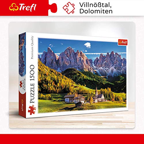 Trefl- Villnößtal, Dolomiten, Italien 1500 Teile, Premium Quality, für Erwachsene und Kinder AB 12 Jahren Puzle, Multicolor (26163)