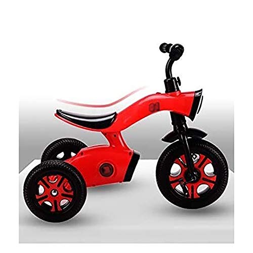 Triciclo Bebe Rueda Trasera Del Triciclo For Niños Con Desmontable, Deportes Infantiles Trikes Pedal Coches Con Altavoces De Música, 3-6Year Old Boys Niñas Juguetes For Montar Scooters ( Color : Red )