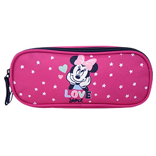 Trousse scolaire 2 compartiments Minnie Disney Rose Bagtrotter