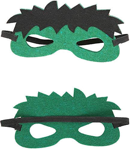 Tukcherry 9 Piezas Máscaras de Superhéroe, Máscaras de Fieltro Mitad Máscara de Cosplay con Cuerda Elástica Máscaras de Ojos para Niños Mayores de 3 años (1)