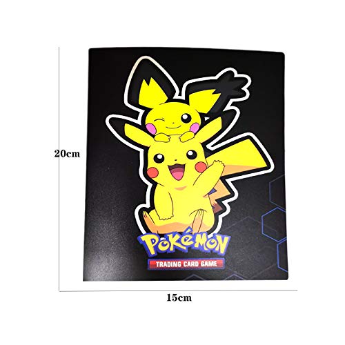 TUXUNQING Tarjetero Pokémon, Álbum de Cartas Coleccionables Pokémon, Álbum de Entrenador de Cartas Pokémon GX EX. El álbum Tiene 30 páginas y Puede Contener 240 Tarjetas. (Pikachu3)