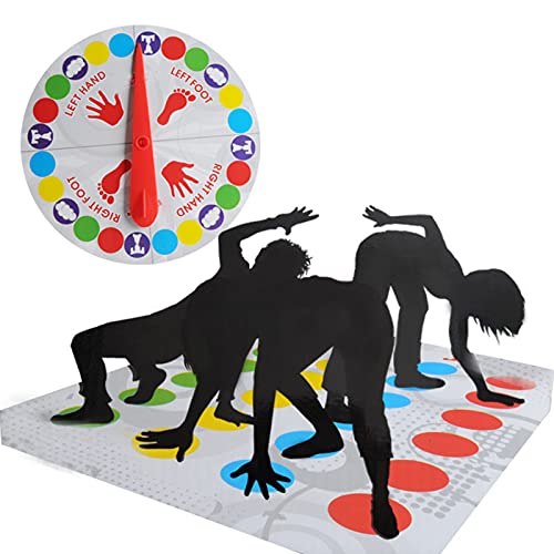 Twister Game Classic Family Moves - Juego de mesa interactivo para padres e hijos, juegos de fiesta de cumpleaños para interior y exterior de 6 años + juego Twister