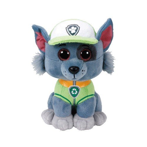 Ty Dog Paw Patrol Aladdin Patrulla Canina, Rocky, Color Gris, 23 cm (United Labels Ibérica 96323TY)