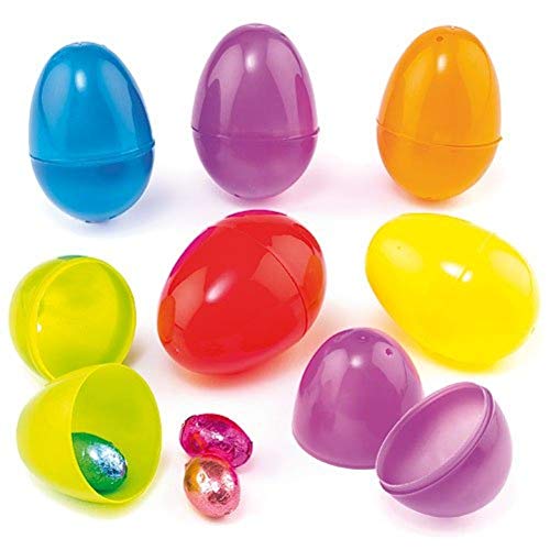 U-K 6 Piezas de plástico de Colores rellenables Sorpresa Huevos de Pascua Huevos de Relleno para niños - llene de Chocolate y Regalos de Caza de Pascua - Color Aleatorio Duradero y útilConveniente