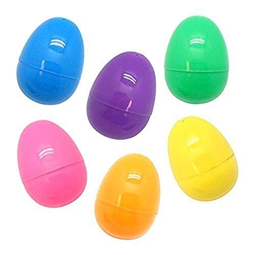 U-K 6 Piezas de plástico de Colores rellenables Sorpresa Huevos de Pascua Huevos de Relleno para niños - llene de Chocolate y Regalos de Caza de Pascua - Color Aleatorio Duradero y útilConveniente