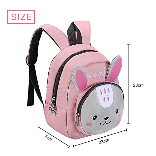 UBORSE Mochila Infantil Kindergarten Guarderia Animales Linda Bolso Bebe Escuela Dibujos Animados para niña y niño 1-6 años, conejo