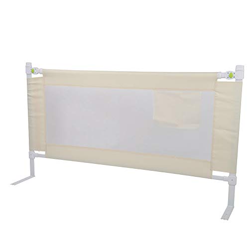 Ueohitsct Riel de cama plegable de seguridad para niños pequeños con hebilla bloqueable