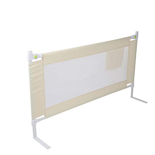 Ueohitsct Riel de cama plegable de seguridad para niños pequeños con hebilla bloqueable