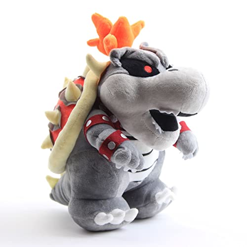 uiuoutoy Super Mario Bros Gris seco Bowser Bones Koopa Peluche Juguete Suave muñeca