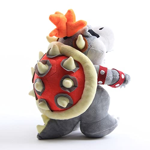 uiuoutoy Super Mario Bros Gris seco Bowser Bones Koopa Peluche Juguete Suave muñeca