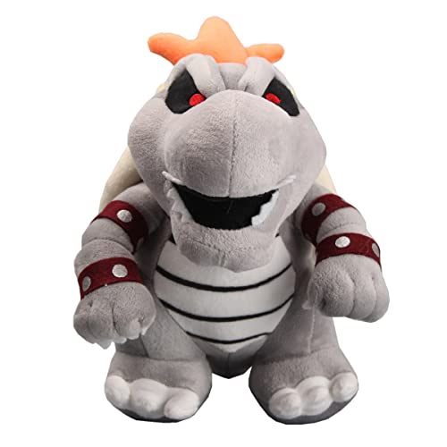 uiuoutoy Super Mario Bros Gris seco Bowser Bones Koopa Peluche Juguete Suave muñeca