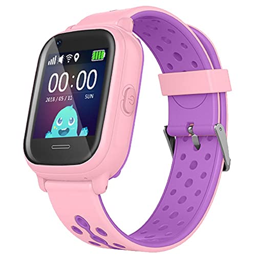 UK-ypfSoft Reloj Inteligente for niños, Pantalla táctil for niños Smartwatch con música podómetro de música Radio de 4 a 12 años de Edad, niñas, niñas, niñas, Regalos de cumpleaños. (Color : Pink)