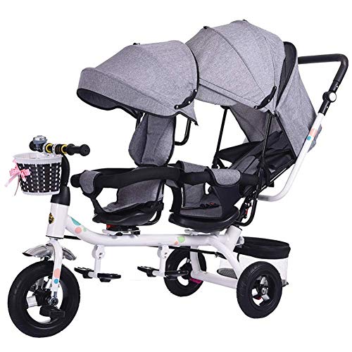 UKUOFL Triciclo para bebés Triciclo Cochecitos Cochecitos Gemelos Niños Dobles Bics Gemelos Carrito de bebé de 1 a 7 años Coche de bebé para niños de 1 a 3 años (Color: -, Tamaño: -) Happy House