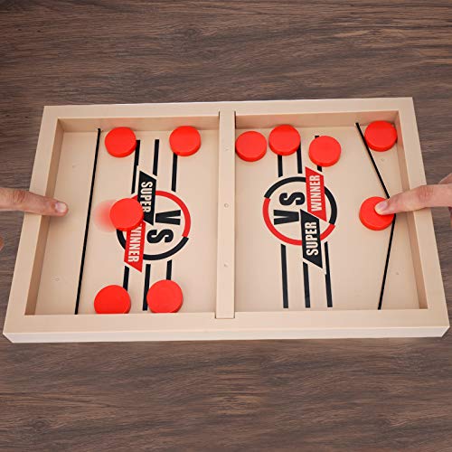 Ulikey Juego de Mesa de Hockey, Juegos de Tablero de Catapulta, Fast Sling Puck Game, Juego de Tablero de Ajedrez Interactivopara la interacción Entre Padres e Hijos, Juego de Escritorio (A)