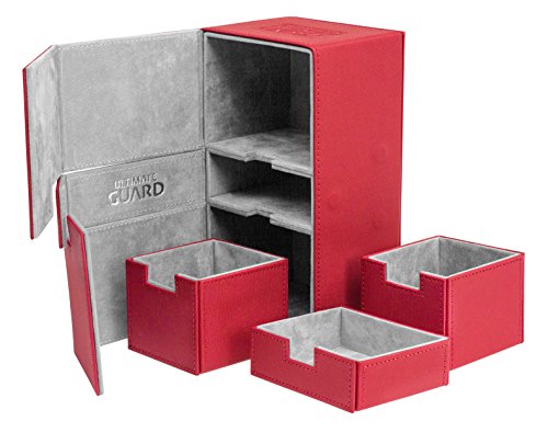 Ultimate Guard Twin Flip´n´Tray Deck Case 200+ Caja de Cartas Tamaño Estándar XenoSkin Rojo