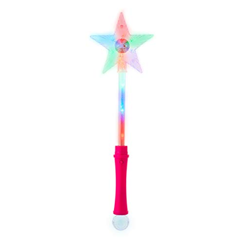 Ultra 1 Rosa Luz LED Varita Mágica Luminosa Juguetes de Princesa Varita Magica Niña con Bola de Disco Varita Luminosa Barita Magica Niña Ideal para Fiestas Varitas Luminosas