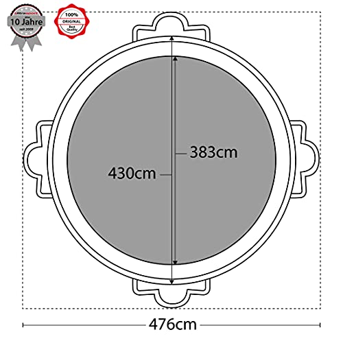 Ultrasport Cama elástica de jardín Uni-Jump Trampolín Infantil, certificación Intertek GS, con Superficie de Salto, Red de Seguridad, Unisex Niños, Verde, 430 cm