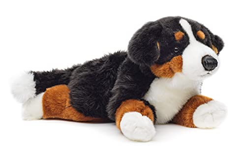 Uni-Toys - Perro Boyero de Berna, Tumbado - 42 cm (Longitud) - Perro de Peluche - Peluche de Peluche.