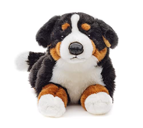 Uni-Toys - Perro Boyero de Berna, Tumbado - 42 cm (Longitud) - Perro de Peluche - Peluche de Peluche.