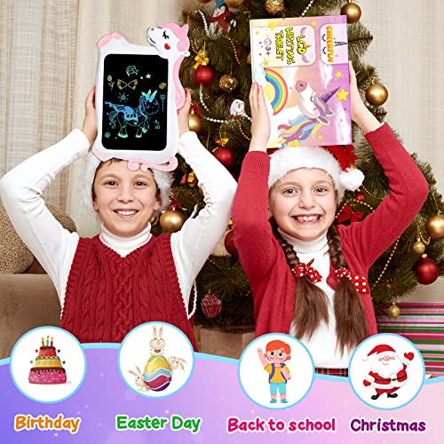 Unicornio Juguete Niños Niñas Regalos - Tableta Escritura LCD Juegos Educativos Juguetes Niña 2 3 4 5 6 7+ Años, Regalos Cumpleaños Navidad Originales Infantil Pizarra Digital Tablet para Dibujo Niños