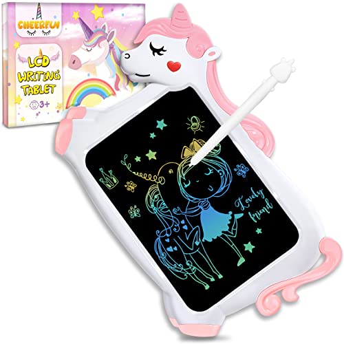 Unicornio Juguete Niños Niñas Regalos - Tableta Escritura LCD Juegos Educativos Juguetes Niña 2 3 4 5 6 7+ Años, Regalos Cumpleaños Navidad Originales Infantil Pizarra Digital Tablet para Dibujo Niños