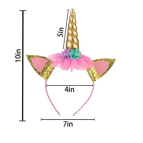 Unidades de Diademas de Unicornio,Diadema de Unicornio de Plástico,Unicorn Headbands,Diademas de Plástico para Niñas,Diadema de Unicornio,Diademas de Plástico,para Cumpleaños,Halloween,Navidad (C)