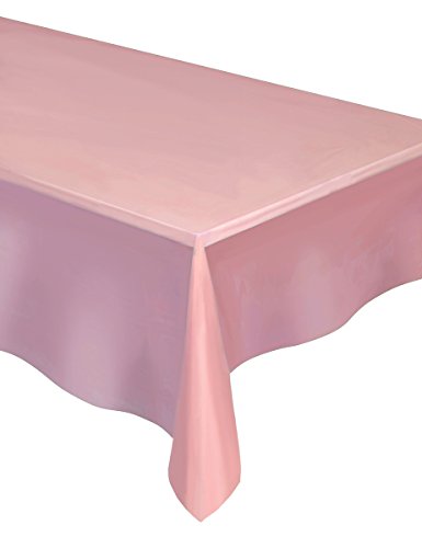 Unique Party - Mantel de Plástico - 2,74 m x 1,37 m - Color Rosa Claro (50362)