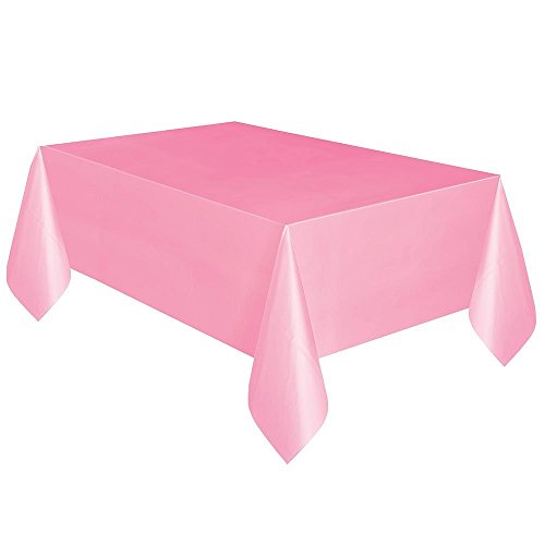 Unique Party - Mantel de Plástico - 2,74 m x 1,37 m - Color Rosa Claro (50362)