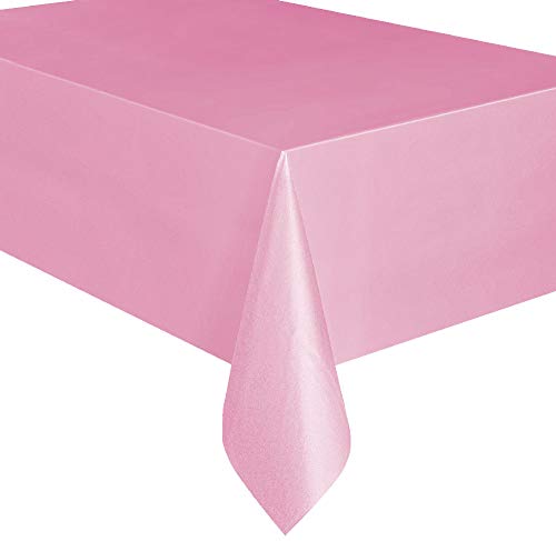 Unique Party - Mantel de Plástico - 2,74 m x 1,37 m - Color Rosa Claro (50362)